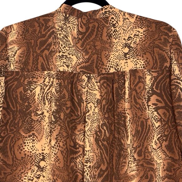 Scotch & Soda Maison Snake Print Dress Shift Medium Long Sleeve Pleated Hem NWT - Picture 7 of 13